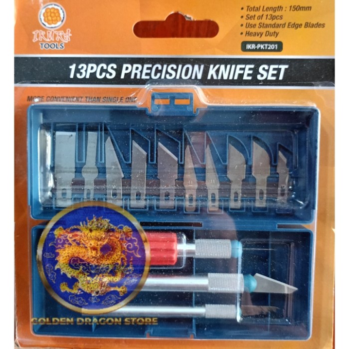 

13 in 1 Set Pisau Cutter Alat Ukir Seni 13 Mata Pisau dan 3 Handle