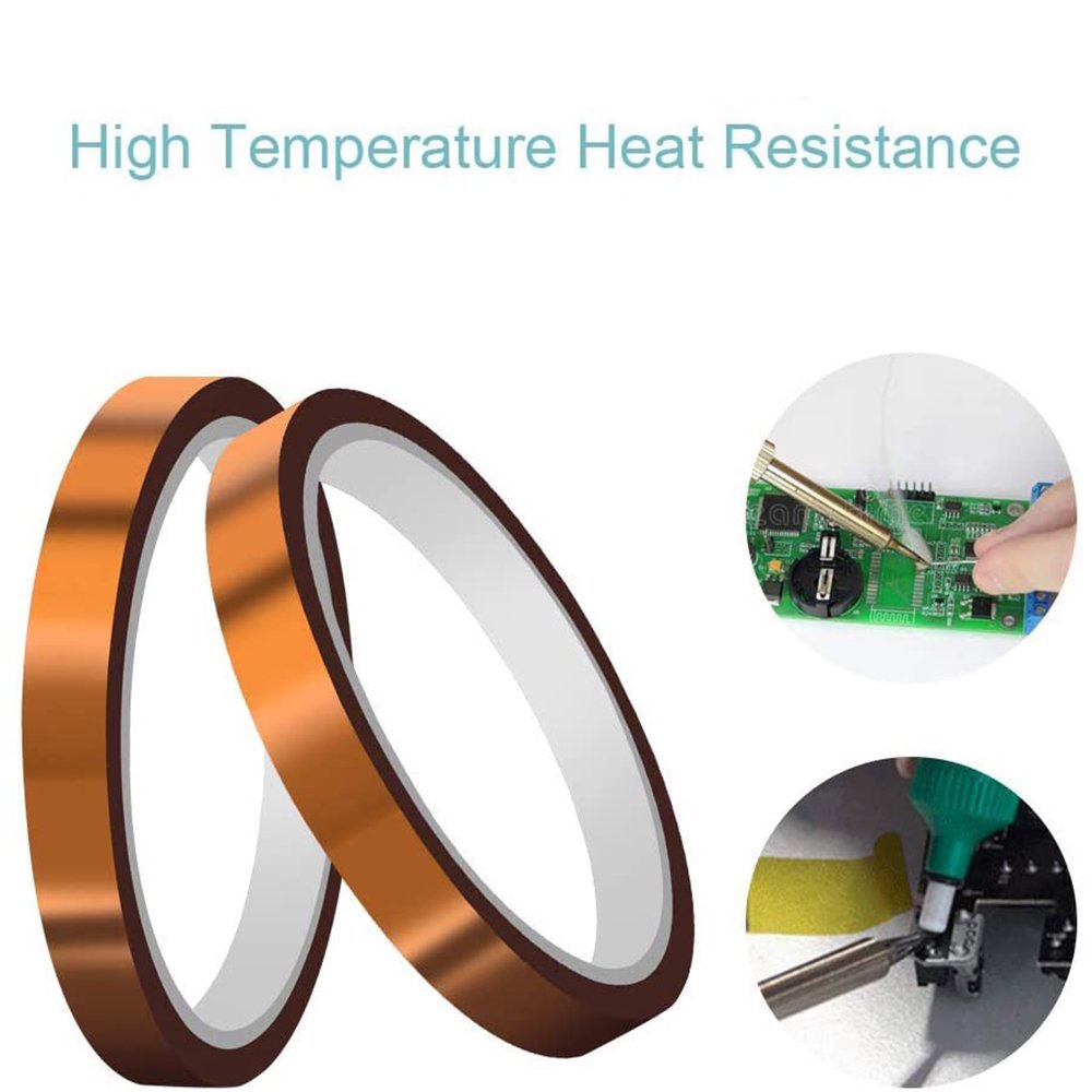 R3S Nikto Tape Lakban Heat Resistant Polyimide High Temperature Adhesive 33m X 20mm - Brown R3WS
