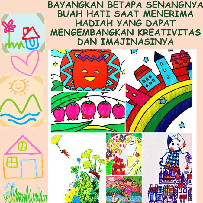 

Crayon Set Menggambar Melukis Mewarnai Anak Cat Air Pensil Lengkap