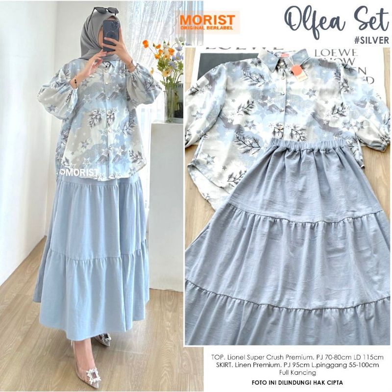 RATI - Naira Set Crinkle #1by Mumufashion Solo Setelan Baju Wanita Crinkle Airflow Motif Ld115 + Rok