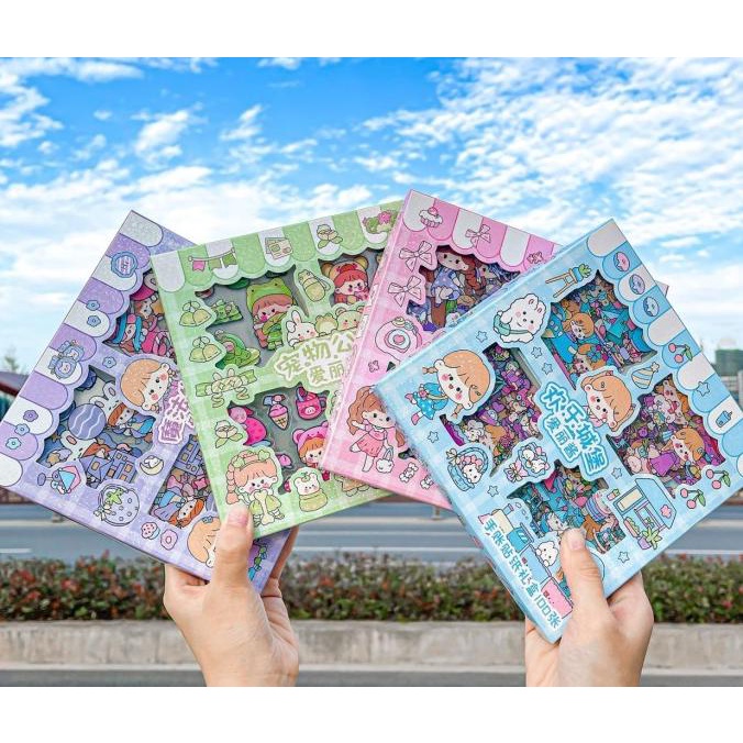 

Stiker 2D Jurnal Anak Perempuan Lucu 100pcs Alat Tulis Lucu Kawaii TSS
