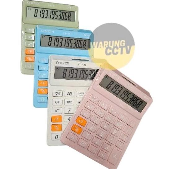 

COD KALKULATOR CITIZEN CT-135 pink biru hijau pastel putih 12digit check and correct calculator dagang TERLARIS