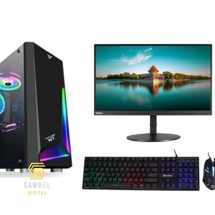 PC Gaming FullSet Ryzen 5 5600G Monitor 19" Ram 8GB HDD 500GB SSD120GB - SAMUEL DIGITAL 90