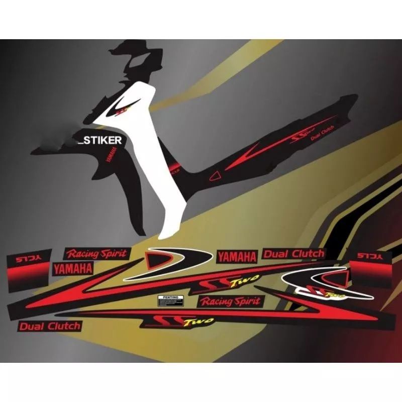 STRIPING STICKER LIS YAMAHA SS TWO MALAYSIA