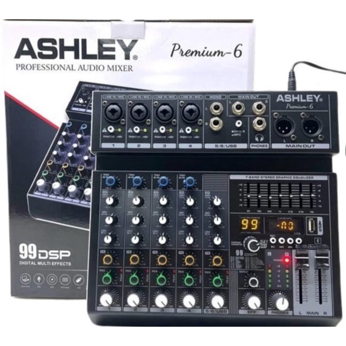 MIXER ASHLEY PREMIUM 6 , ASHLEY 6 CHANNEL ORIGINAL