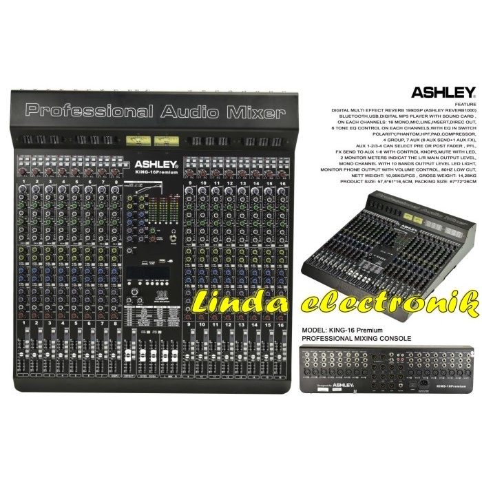 MIXER ASHLEY KING 16 PREMIUM ASHLEY KING16 PREMIUM GARANSI RESMI