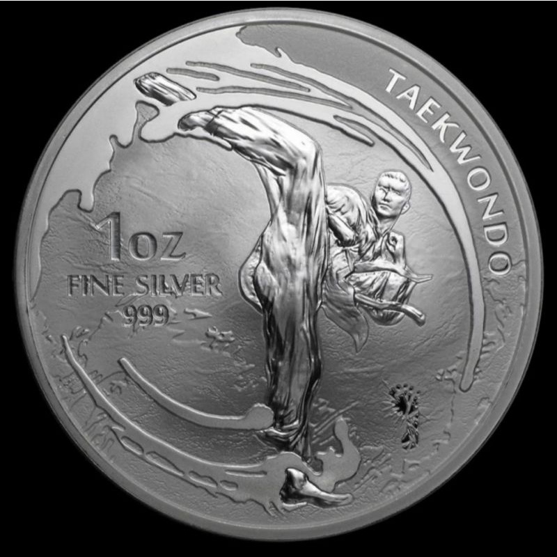 Medali Perak Korea taekwondo 2019 - 1 oz silver medal