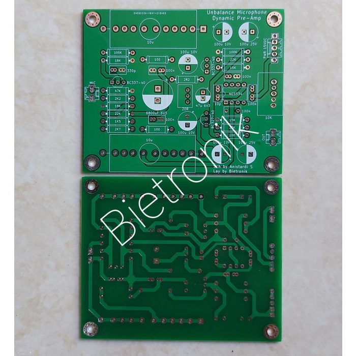 Ready oke] PCB UnBalance Microphone Dynamic Pre-Amp