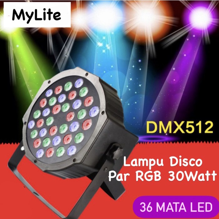{{{{}}] Lampu Disco Sorot Panggung 36 Led RGB 30 Watt