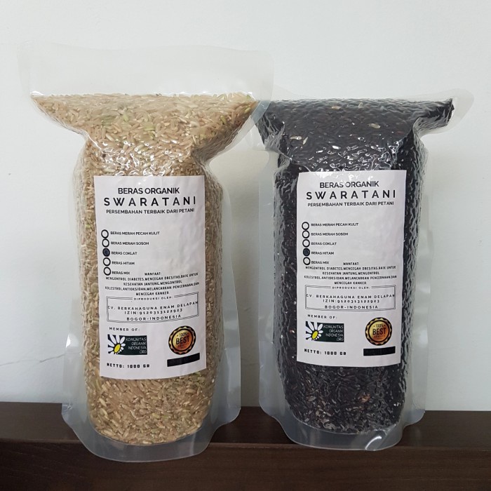 

Hitam Organik 1 Kg + Cokelat Organik 1 Kg