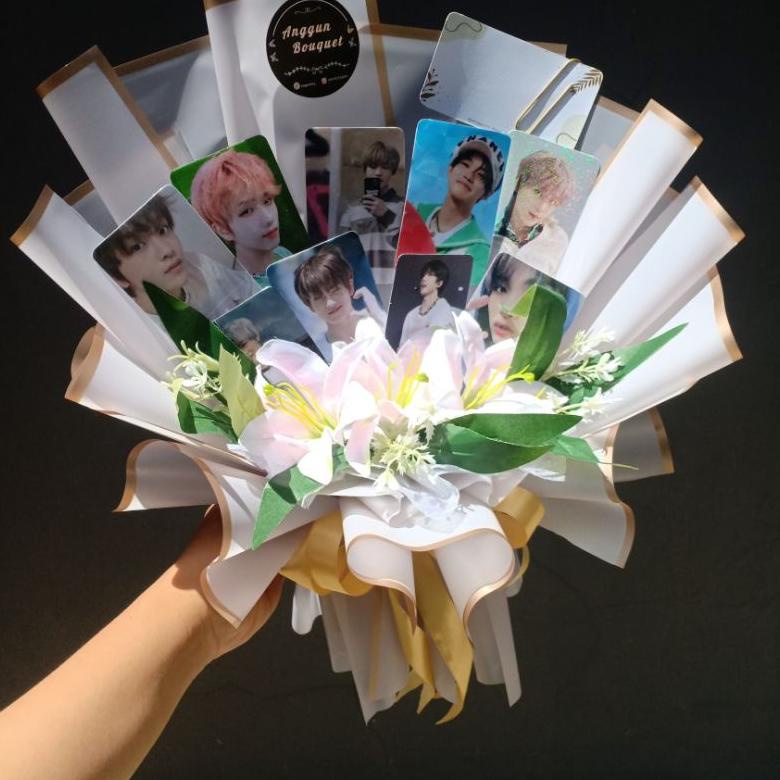 Big Sale Buket Photocard/  Buket Kpop/ Buket Foto Korea/ Buket Bts/Nct/Bias/Custom/ Bouquet Photo Ho