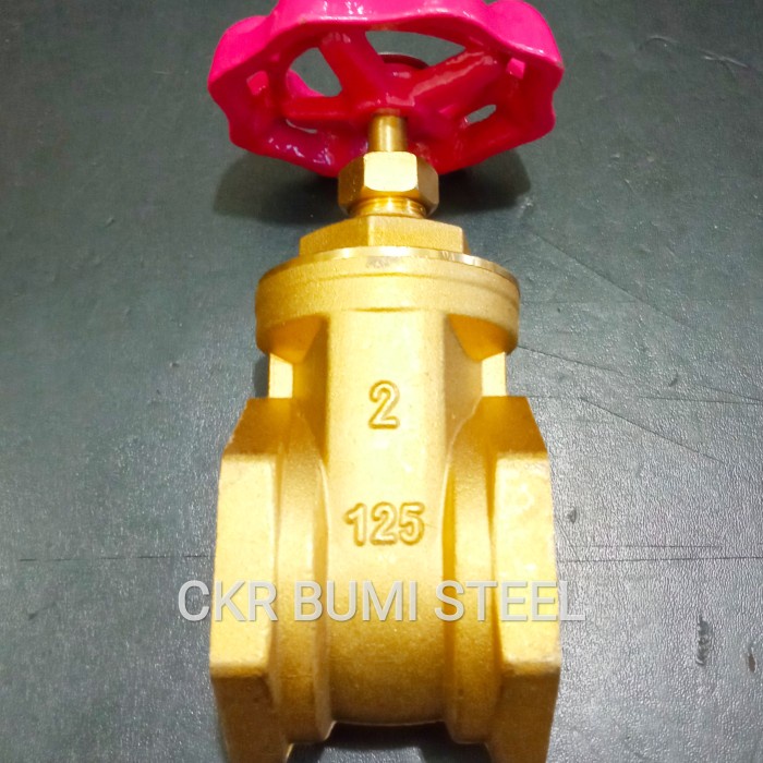 GATE VALVE 2" INCH KUNINGAN / STOP KRAN 2" INCH KUNINGAN (k i t z)