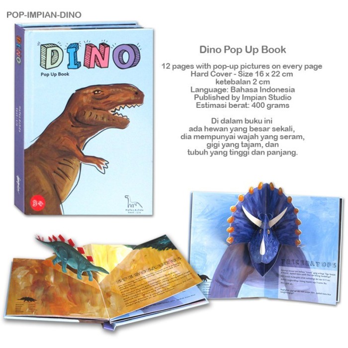

[SALE MURAH] Pop Up Book : Dino by Impian Studio TERUJI