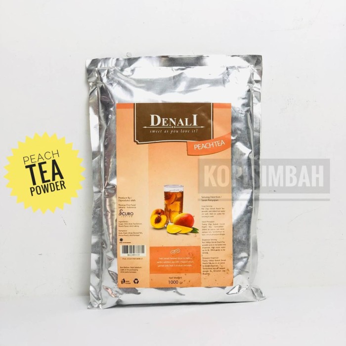 

] Powder DENALI Rasa PEACH TEA 1 Kg Bubuk Minuman Teh Buah Premium