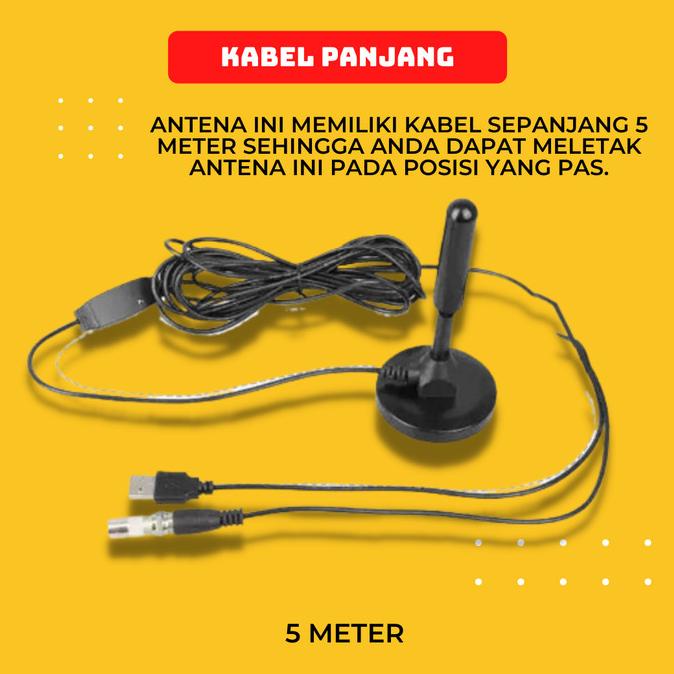 Antena Indor Tv Digital USB Antenna Indoor ATSC DVB-T DVB-T2 ISDB