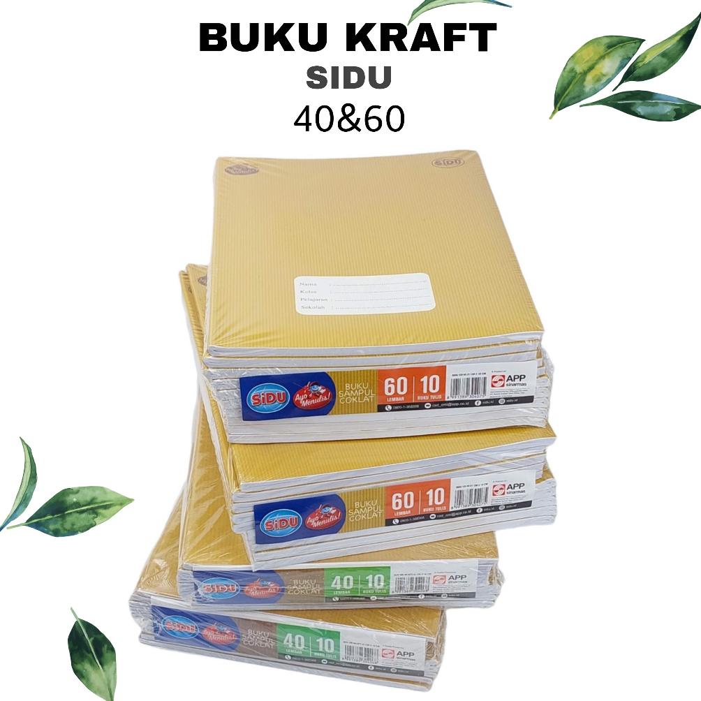 

Murah Buku Tulis Sidu 40 / 60 Lembar isi 10 buku Sampul Coklat Kraft Sinar Dunia Notebook Catatan Sekolah BisaCOD