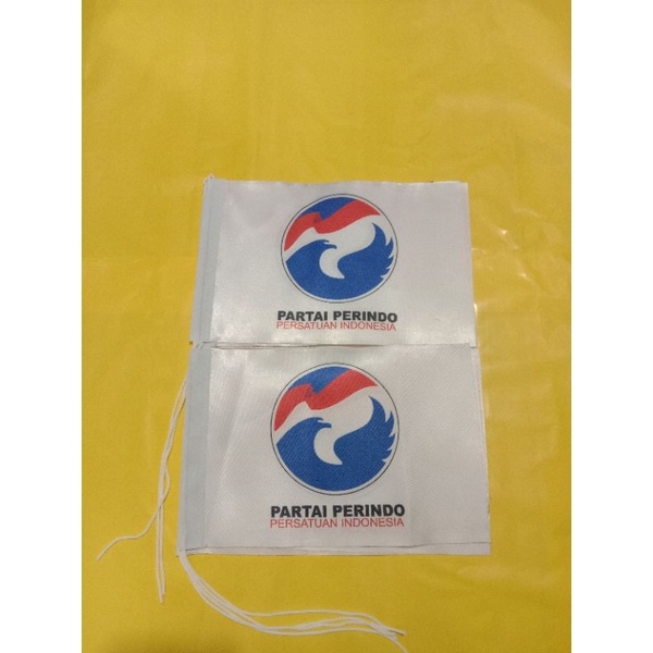 

bendera partai PERINDO bendera meja bahan satin