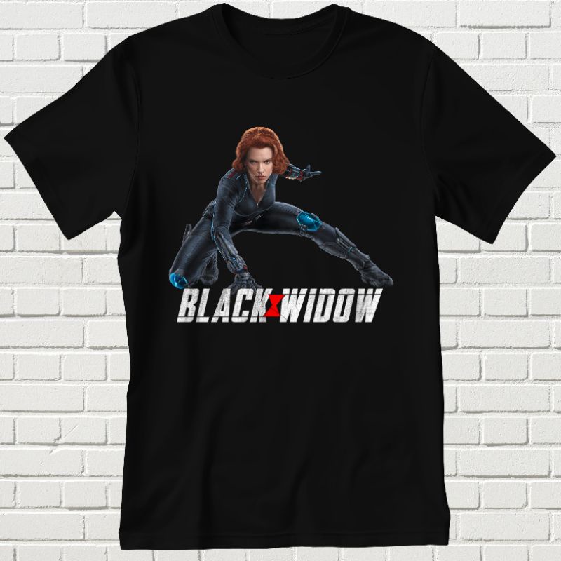 TSHIRT UNISEZ BLACK WIDOW || BAJU KAOS BLACK WIDOW PREMIUM DISTRO