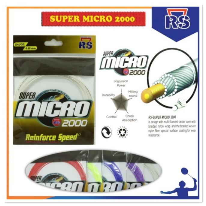 Senar Raket Badminton Rs Super Micro 2000 Grosir Murah Original Limited Edition