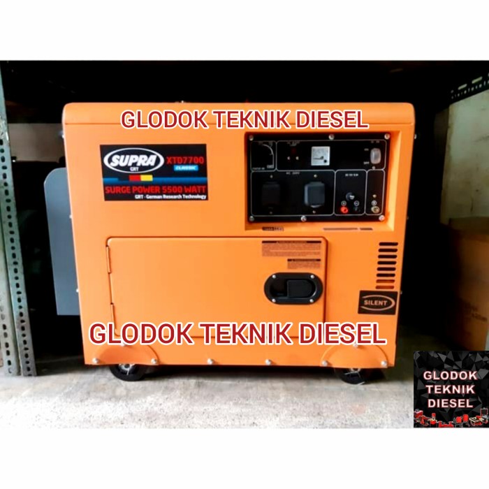 XTD7700 GENSET GENERATOR LISTRIK SILENT SOLAR 5000 WATT 5KVA SUPRA