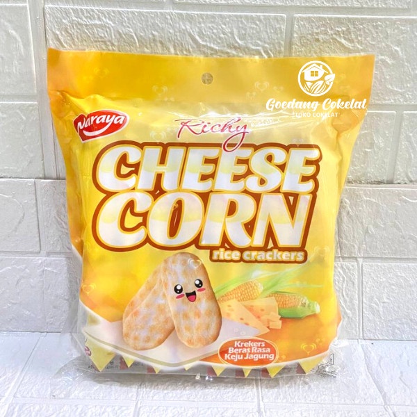

N Richy Snow Rice Cheese Corn Crackers Kreker 120 Gr