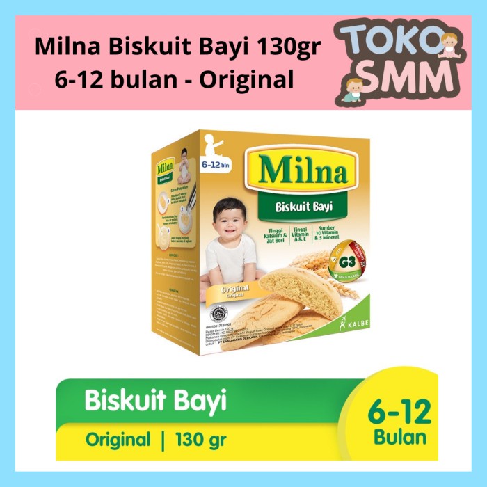 

Milna Biskuit Bayi 6-12Bulan 130Gr Pisang Original Jeruk Merah