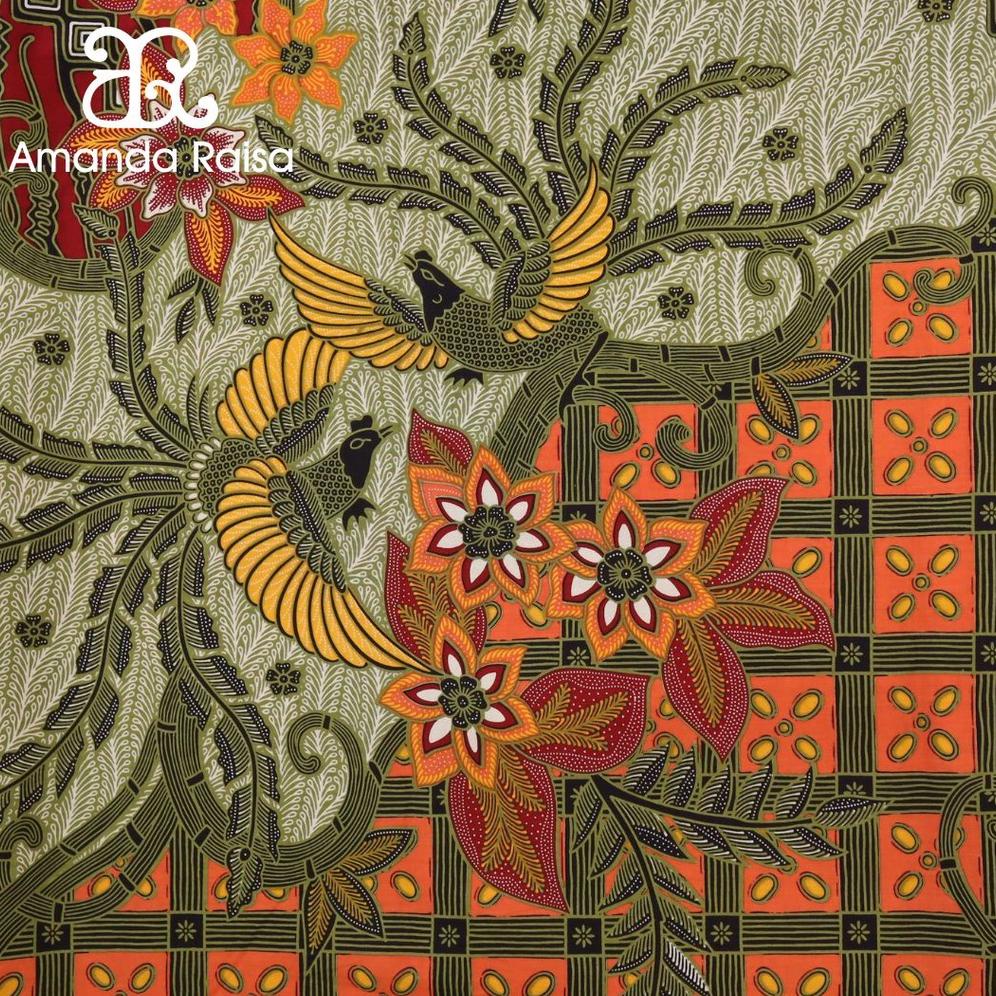 Bahan Jahit Baju Kain Batik Meteran Potongan Motif Merak Ijo Bahan Terbaik
