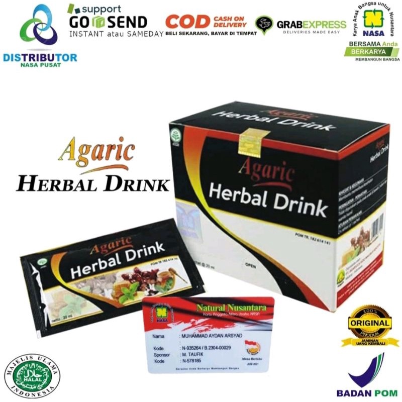 

AGARIC HERBAL DRINK NASA (Solusi memperlancar peredaran darah)