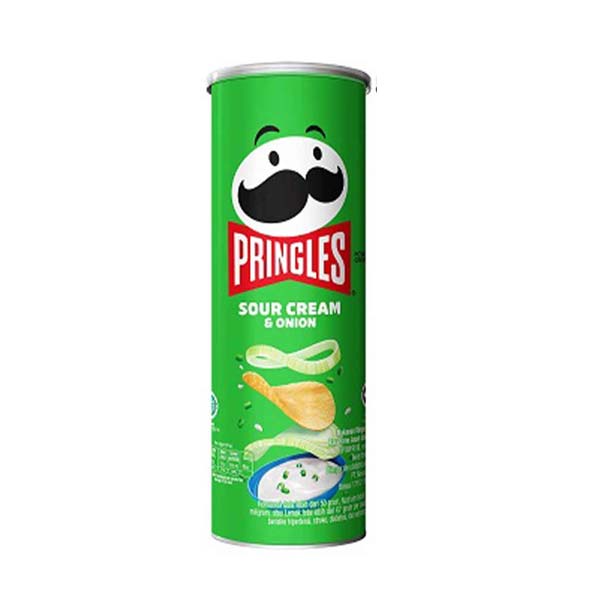 Promo Harga Pringles Potato Crisps Sour Cream & Onion 107 gr - Shopee