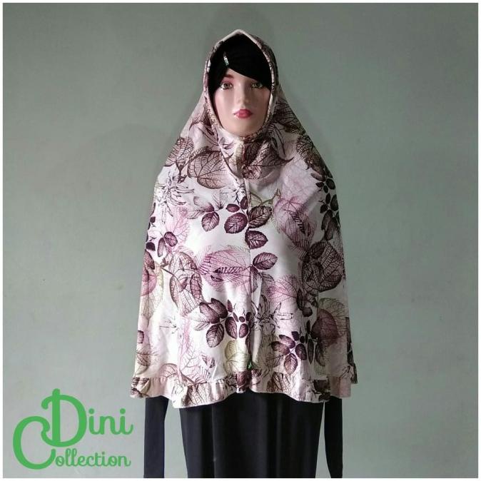 Kerudung Jilbab Instan Bergo Jersey Motif Daun Hijab Syar'I Original