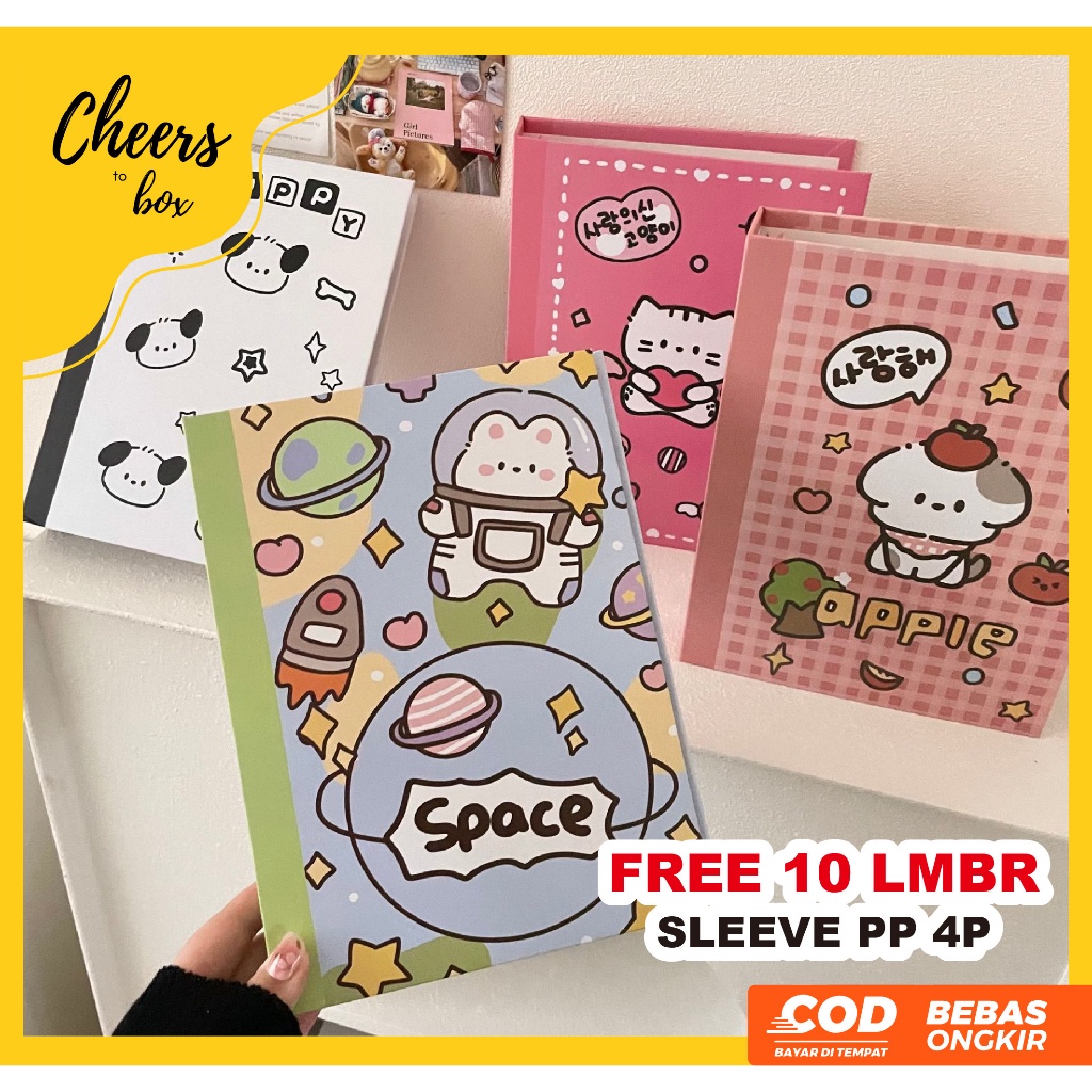 

[Free Sleeve 10 Lembar] Binder Hardcover A5 Bisa Di Refill / Buku Binder 6 Ring Photocard /