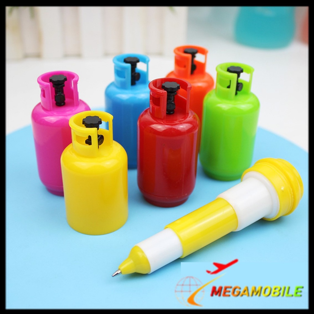 

MM - Pena Lucu Bentuk Tabung Gas Bullet Tip 0.5mm Pulpen Capsul Motif Tabung Gas Alat Tulis Sekolah Kantor Gas Cylinder Bolpoint Perlengkapan Menulis Anak Pen Motif Unik Untuk Souvenir Pernikahan Cendera Mata Murah