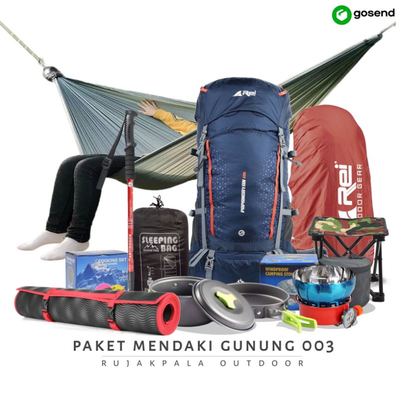 Paket Mendaki Carrier Arei Outdoorgear Papandayan 60L Paket Rei Tas Gunung