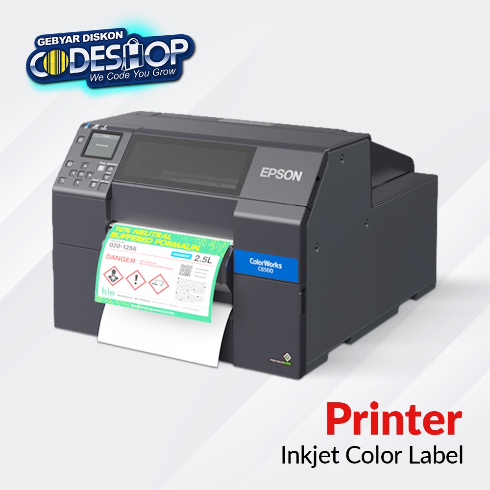 

Epson ColorWorks C6550P Printer Label Inkjet Full Color Cetak Stiker Warna USB Ethernet