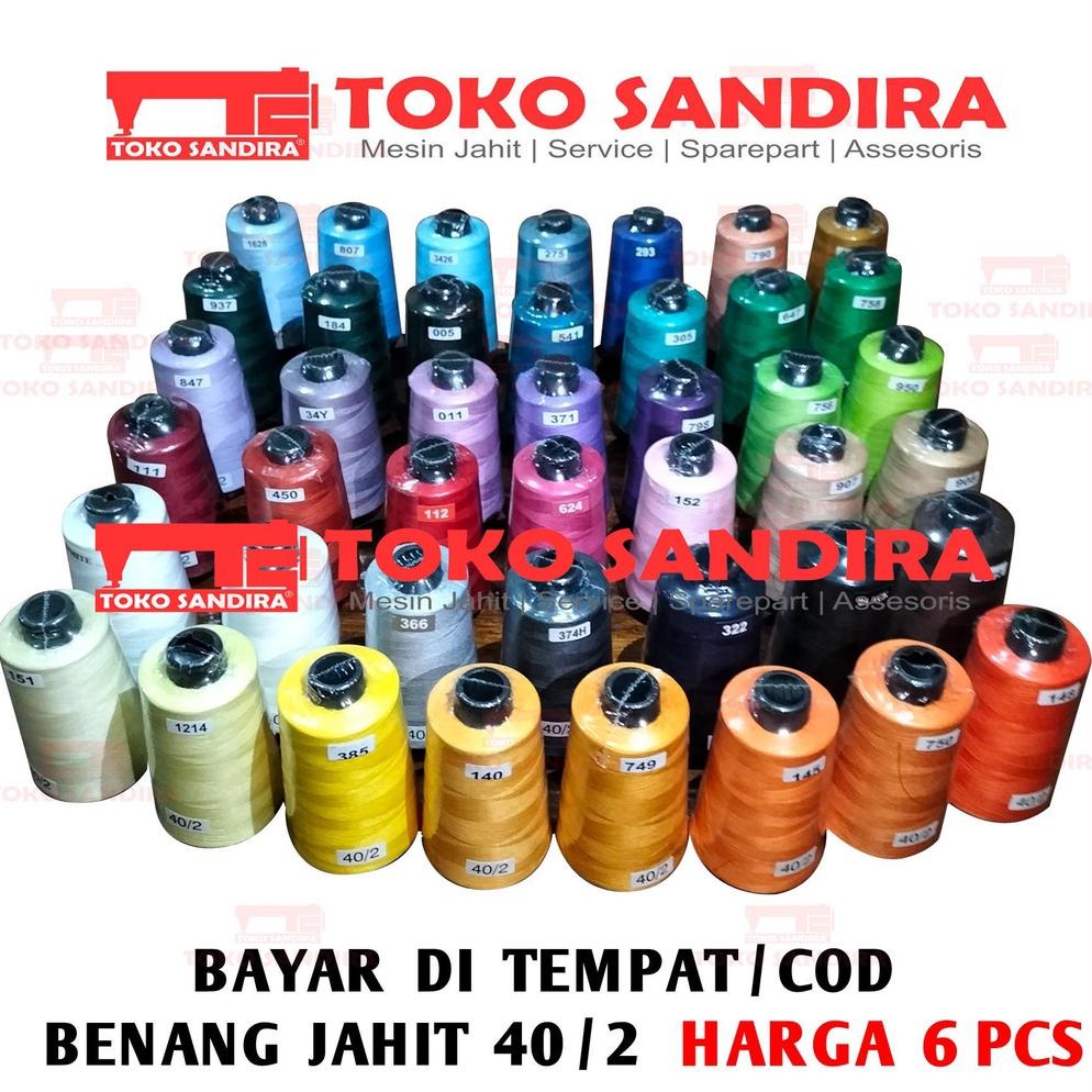 Cuci Gudang 6 Pcs Benang Jahit 40/2/Benang Jahit Katun/Toko Alat Jahit/Kebutuhan Menjahit/Toko Perle