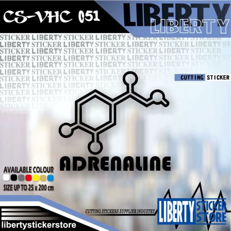 Cutting Sticker Senyawa Kimia Adrenaline | Cutting Stiker Senyawa Kimia Adrenaline | Cutting Sticker