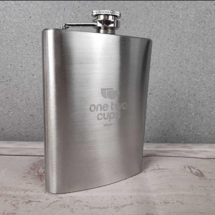 BOTOL MINUM GEPENG STAINLESS STEEL VODKA WISKY WINE
