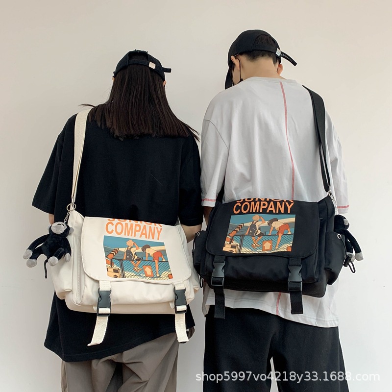 Tas Selempang Pria Jepang Fashion anti air Tas Jalan Hang Out Tas Bahu Animasi Kartun Shoulder Bag G