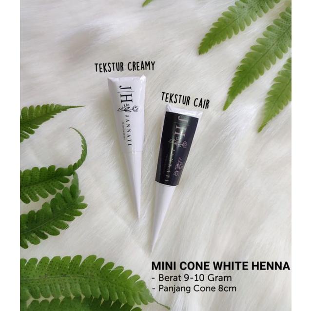 PROMO MURAH "JANNATI HENNA" WHITE HENNA JANNATI MINI CONE WHITE HENNA White henna waterproof LARIS