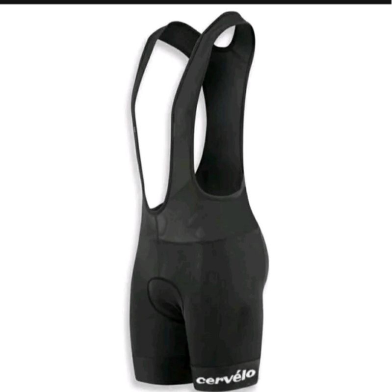 Cervelo Black Bib Shorts Celana Sepeda Padding Gel