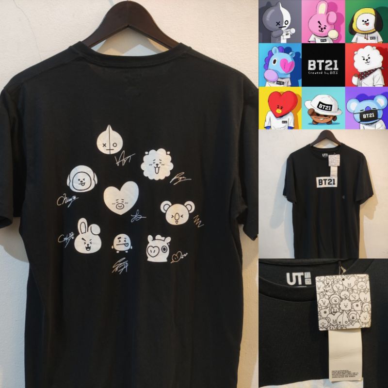 original BT21 uniqlo size L BTS Kpop korea boyband kaos shirt baju