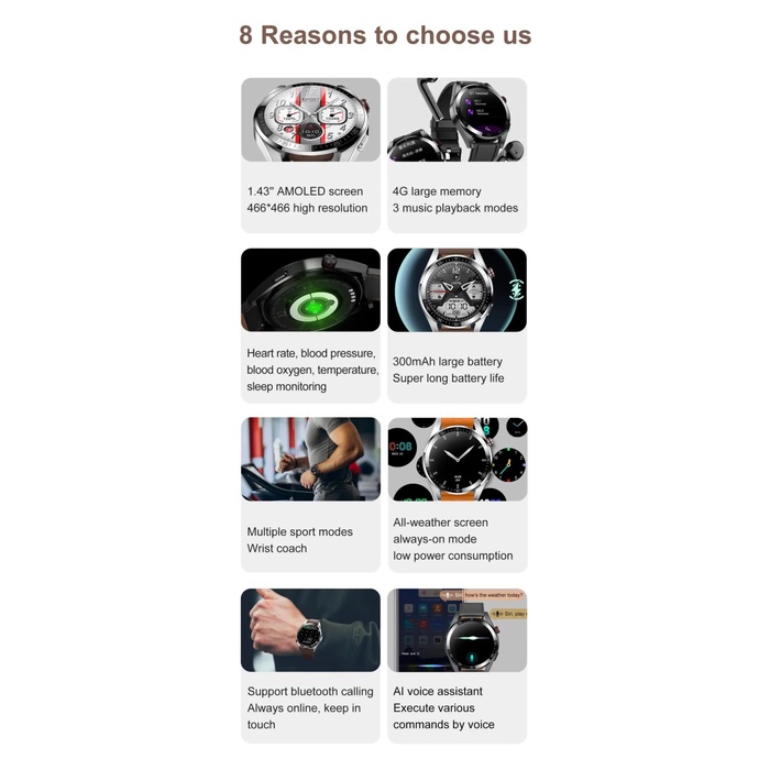 NEW Z30 PRO SMARTWATCH AMOLED AOD 4GB BLUETOOTH CALL 1.43INCH WATCH SPORT ORIGINAL TERBARU