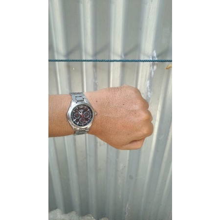 jam tangan casio edifice ef 309 rantai second bekas original
