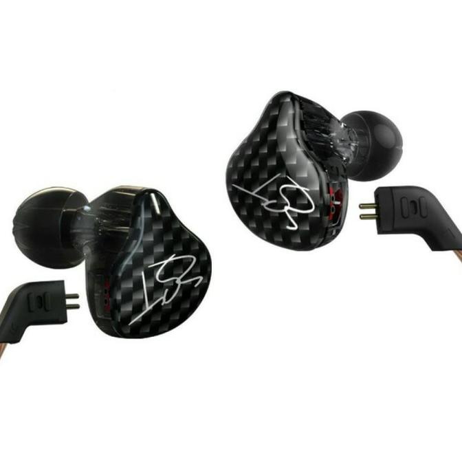 Earphone Knowledge Zenith KZ - ZST Pro Headset Super Bass IEM - BLACK