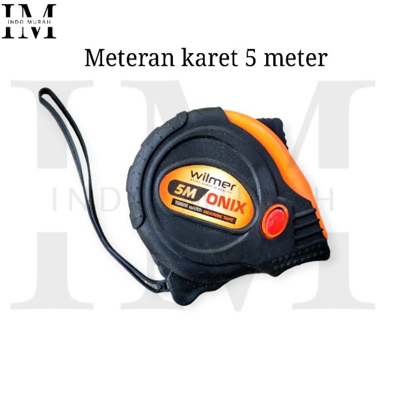 Meteran 5 Meter Tukang Bangunan Roll / Measuring Tape / Meteran Karet ORIGINAL / Meteran Murah 5M