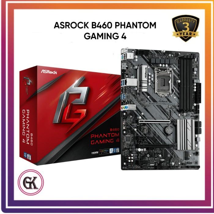 MOTHERBOARD ASROCK B460 PHANTOM GAMING 4 ( LGA1200 / B460 / DDR4 )