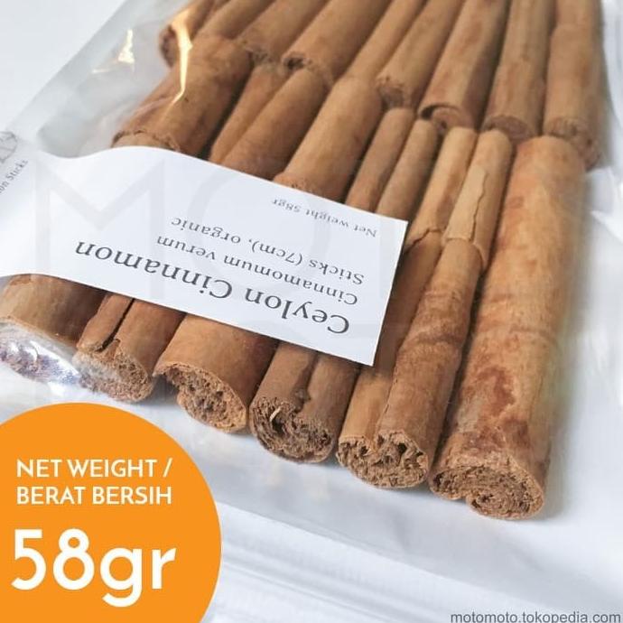 

Ceylon Cinnamon Stick Organic Kayu Manis Organik Batang Stik Batangan SM88