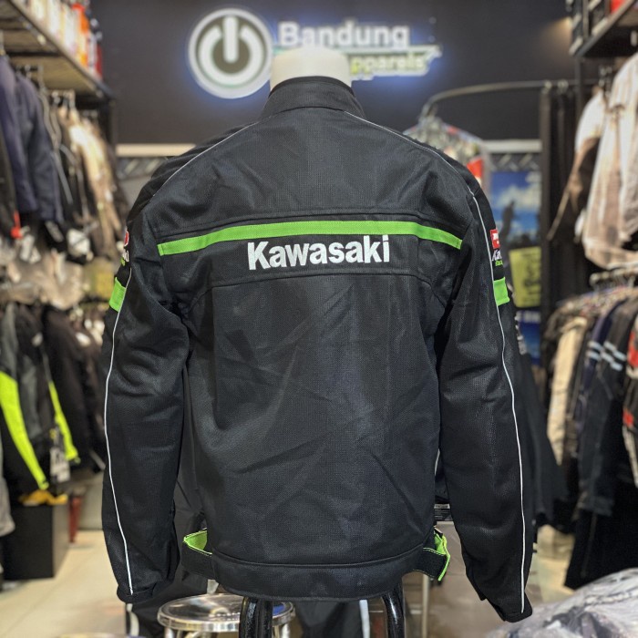 NEW JAKET MOTOR KAWASAKI ELF RACING MESH JACKET TOURING NINJA PROTECTOR ORIGINAL TERBARU