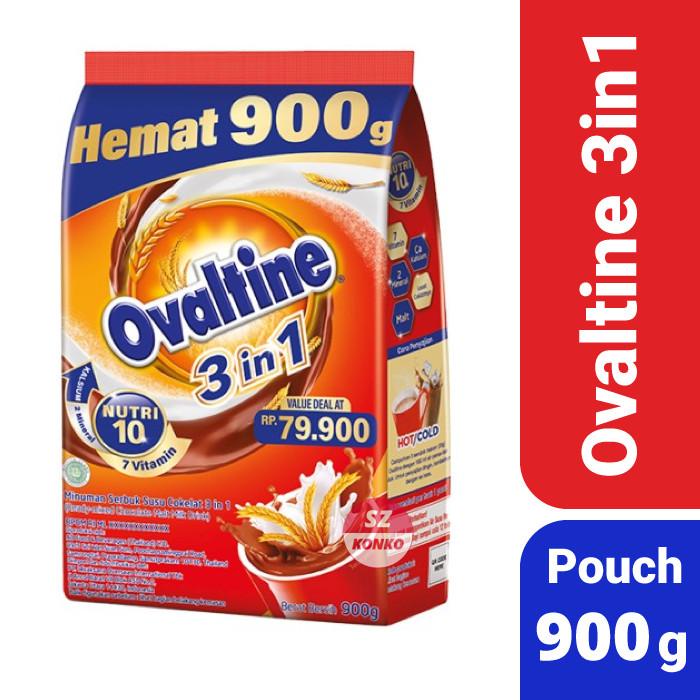 

OVALTINE 3 IN 1 POUCH 900GR - SUSU BUBUK COKLAT MALT 3IN1 BPOM RI