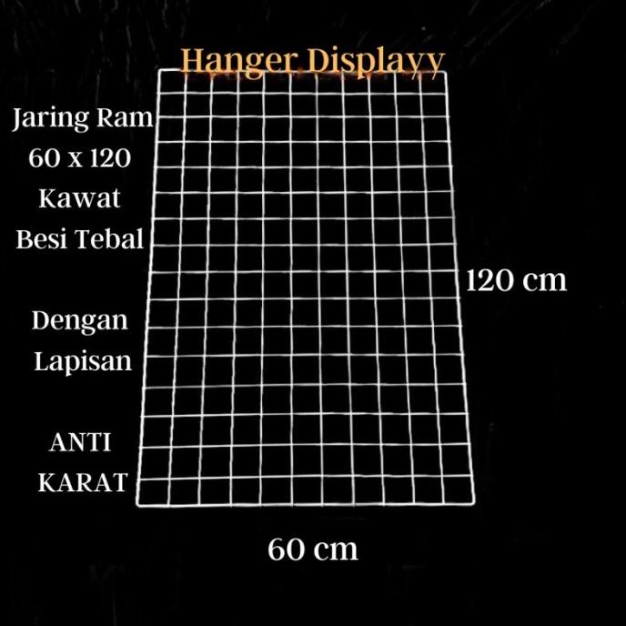 Hijang Hiasan Wire Grid Wall Grid 60x120 CM Gantungan Accesories